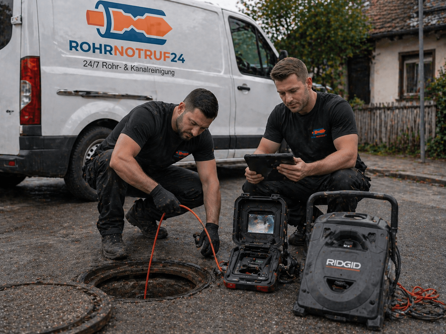 Hochdruckspülung im Abwasserkanal